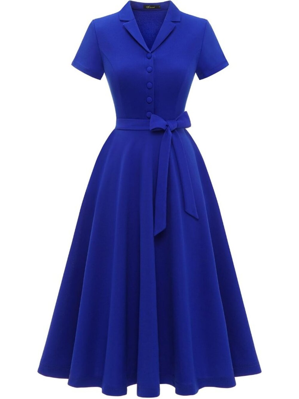 Wedtrend Women's Short Sleeve Cocktail Party Dress Work Church Dress -Royal Blue